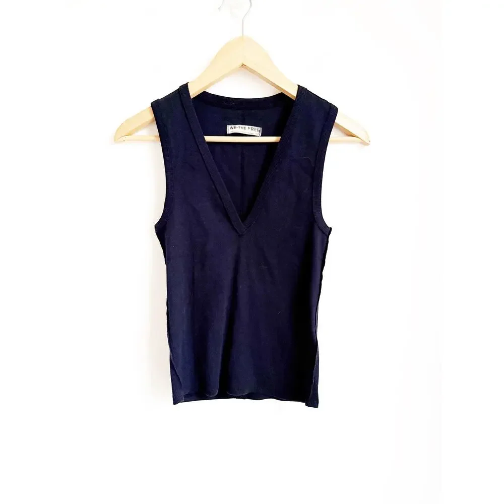Free People NWOT We The Free Neria V-Neck Tank Top Small - Picture 2 of 6